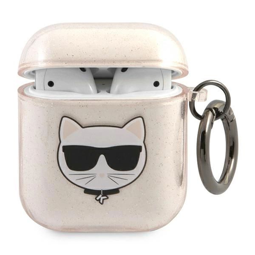 Karl Lagerfeld Csillogó Choupette Tok AirPods 1 / 2 - Arany Karl Lagerfeld Csillogó Choupette Tok AirPods 1 / 2 - Arany