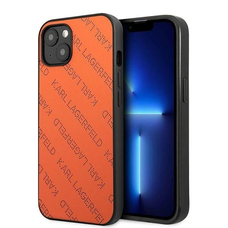 Karl Lagerfeld Perforated Allover tok iPhone 13 / 14 / 15 6.1" - Narancssárga