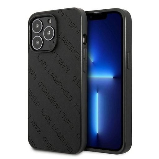 Karl Lagerfeld Perforated Allover tok iPhone 13 Pro / 13 6.1" - Fekete Karl Lagerfeld Perforated Allover tok iPhone 13 Pro / 13 6.1" - Fekete