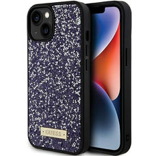 Guess Rhinestone Metal Logo iPhone 15 tok - Rózsaszín