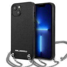 Karl Lagerfeld bőr textúrájú és láncos tok iPhone 13 / 14 / 15 6.1