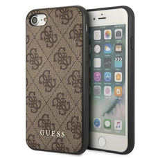 Guess 4G Metal Gold Logo tok iPhone SE 2022 / 2020 / 7 / 8 - Barna