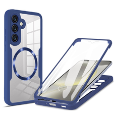  Techsuit - ColorVerse 360 MagSafe Sorozat + Képernyővédő - Samsung Galaxy S24 Plus - Kék tok