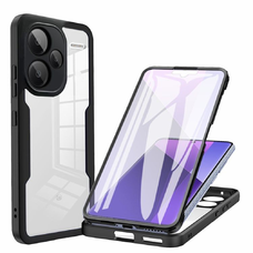  Techsuit - ColorVerse 360 Sorozat + Képernyővédő - Xiaomi Redmi Note 13 Pro+ 5G - Fekete tok