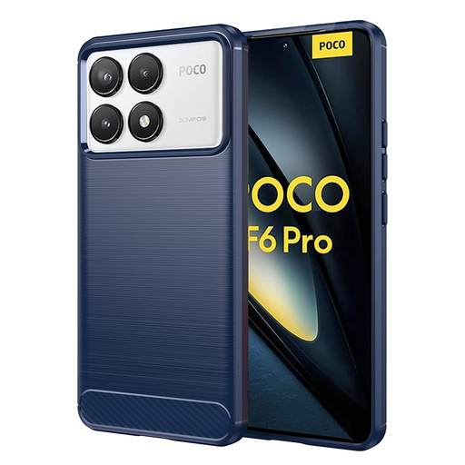 Techsuit - Szénszálas Szilikon - Xiaomi Poco F6 Pro - Kék tok Techsuit - Szénszálas Szilikon - Xiaomi Poco F6 Pro - Kék tok