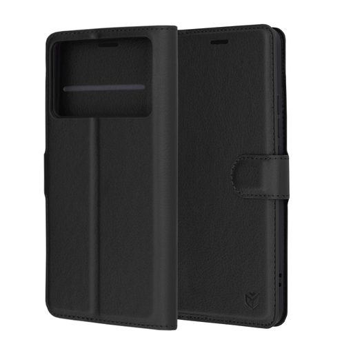 Techsuit - Bőr tok - Xiaomi Poco F6 Pro - Fekete Techsuit - Bőr tok - Xiaomi Poco F6 Pro - Fekete