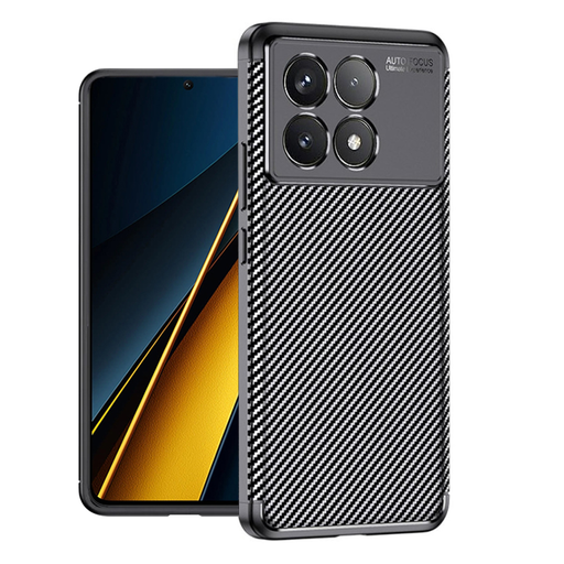 Techsuit - Szénszálas - Xiaomi Poco F6 Pro - Fekete tok Techsuit - Szénszálas - Xiaomi Poco F6 Pro - Fekete tok