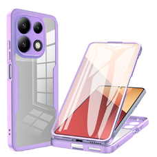  Techsuit - ColorVerse 360 sorozat + Képernyővédő - Xiaomi Redmi Note 13 4G - Lila tok