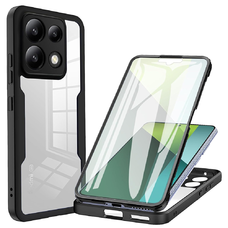  Techsuit - ColorVerse 360 Sorozat + Képernyővédő - Xiaomi Redmi Note 13 Pro 5G / Poco X6 - Fekete tok