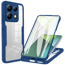  Techsuit - ColorVerse 360 Sorozat + Képernyővédő - Xiaomi Redmi Note 13 Pro 5G / Poco X6 - Kék tok