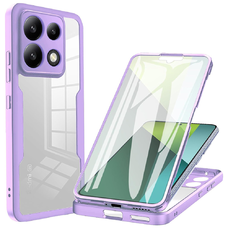  Techsuit - ColorVerse 360 sorozat + Képernyővédő - Xiaomi Redmi Note 13 Pro 5G / Poco X6 - Lila tok