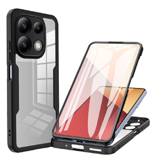  Techsuit - ColorVerse 360 Sorozat + Képernyővédő - Xiaomi Redmi Note 13 5G - Fekete tok