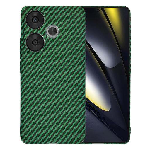 Techsuit - Karbonit Szálburkolat - Xiaomi Poco F6 - Zöld tok Techsuit - Karbonit Szálburkolat - Xiaomi Poco F6 - Zöld tok