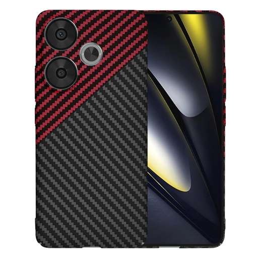 Techsuit - Karbonit Szálhéj - Xiaomi Poco F6 - Vörös Vortex tok Techsuit - Karbonit Szálhéj - Xiaomi Poco F6 - Vörös Vortex tok