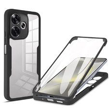  Techsuit - ColorVerse 360 Sorozat + Képernyővédő - Xiaomi Poco F6 - Fekete tok