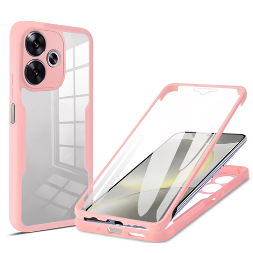 Techsuit - ColorVerse 360 sorozat + képernyővédő - Xiaomi Poco F6 - Rózsaszín tok Techsuit - ColorVerse 360 sorozat + képernyővédő - Xiaomi Poco F6 - Rózsaszín tok