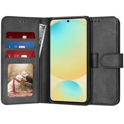 Techsuit - Napló Könyv - Samsung Galaxy S24 FE - Fekete tok Techsuit - Napló Könyv - Samsung Galaxy S24 FE - Fekete tok