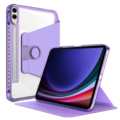 Techsuit - Kristálytiszta Vízió - Samsung Galaxy Tab S9 Ultra / S10 Ultra - Lila tok Techsuit - Kristálytiszta Vízió - Samsung Galaxy Tab S9 Ultra / S10 Ultra - Lila tok