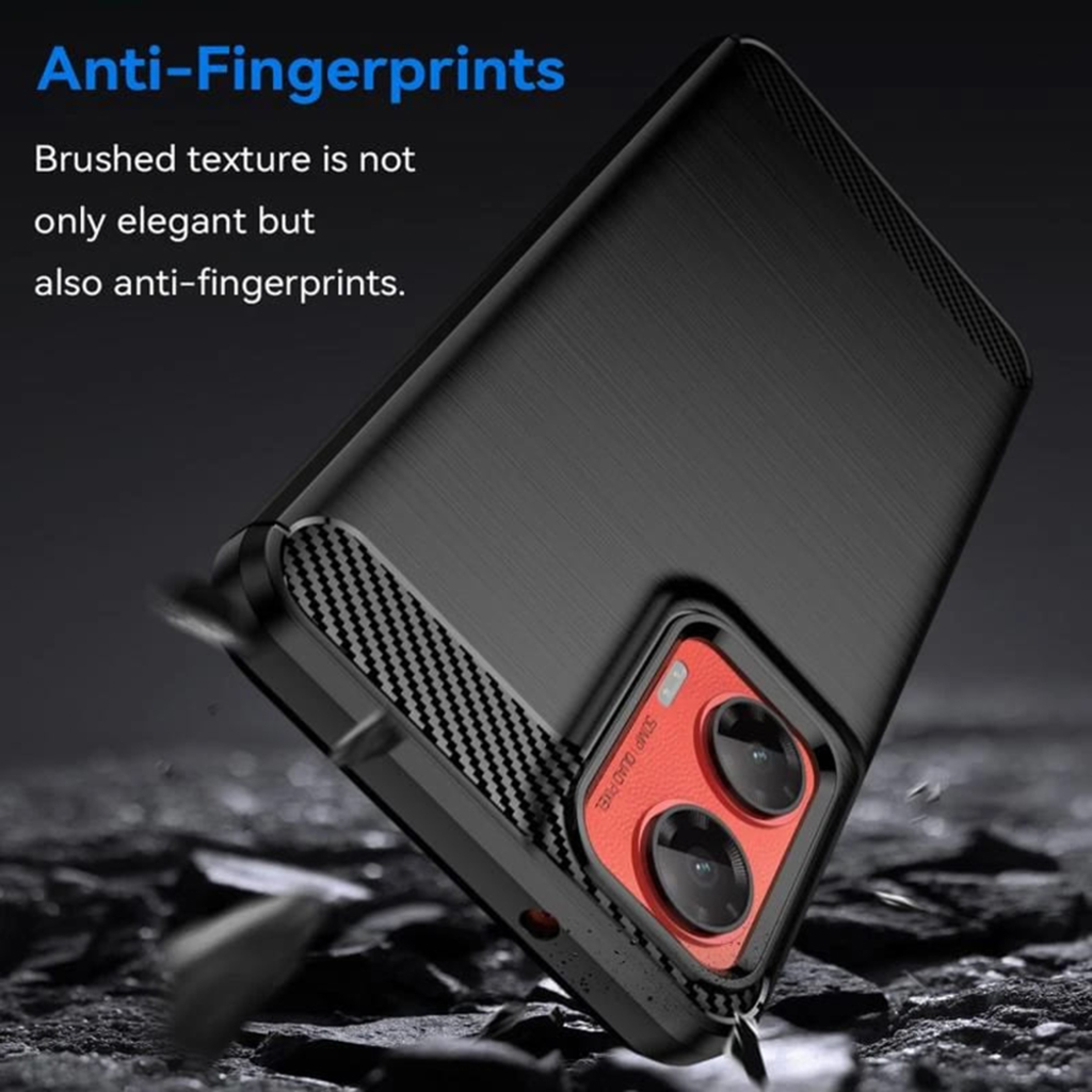  Techsuit - Karbonszilikon - Motorola Moto G75 - Fekete tok - 9