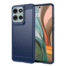  Techsuit - Szénszilikon - Motorola Moto G75 - Kék tok