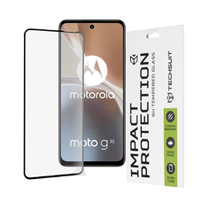  Techsuit - 111D Teljes Borítású / Teljes Ragasztású Üveg - Motorola Moto G32 - Fekete üvegfólia