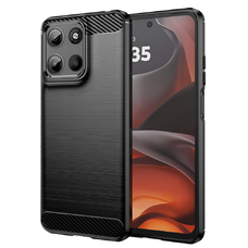  Techsuit - Karbon Szilikon - Motorola Moto G15 / G15 Power - Fekete tok