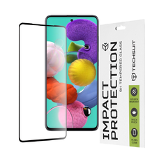  Techsuit - 111D Teljes Fedésű / Teljes Ragacsos Üveg - Samsung Galaxy A51 4G / A51 5G - Fekete