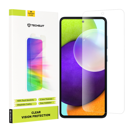  Techsuit - Tiszta látású üveg - Samsung Galaxy A52 4G / A52 5G / A52s 5G - Átlátszó