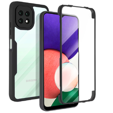  Techsuit - ColorVerse 360 Sorozat + Képernyővédő - Samsung Galaxy A22 5G - Fekete tok