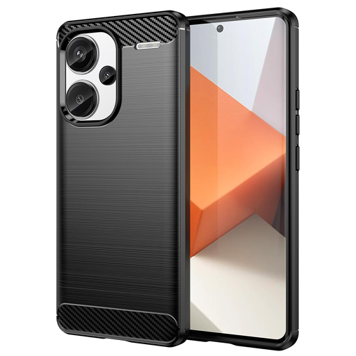 Techsuit - Szénszálas Szilikon - Xiaomi Redmi Note 13 Pro+ 5G - Fekete tok Techsuit - Szénszálas Szilikon - Xiaomi Redmi Note 13 Pro+ 5G - Fekete tok