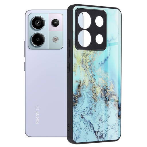 Techsuit - Glaze Sorozat - Xiaomi Redmi Note 13 Pro 5G / Poco X6 - Kék Óceán tok Techsuit - Glaze Sorozat - Xiaomi Redmi Note 13 Pro 5G / Poco X6 - Kék Óceán tok
