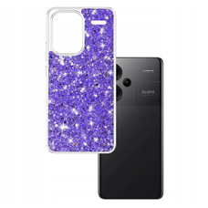  Techsuit - Csillogó Csillám - Xiaomi Redmi Note 13 Pro+ 5G - Lila tok