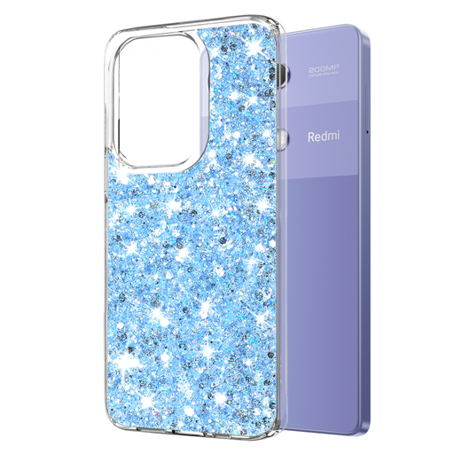 Techsuit - Csillogó Glitter - Xiaomi Redmi Note 13 Pro 4G / Poco M6 Pro 4G - Kék tok Techsuit - Csillogó Glitter - Xiaomi Redmi Note 13 Pro 4G / Poco M6 Pro 4G - Kék tok