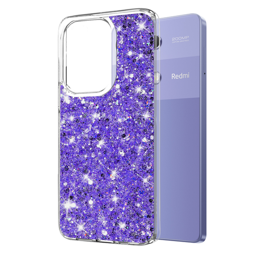 Techsuit - Csillogó Csillám - Xiaomi Redmi Note 13 Pro 4G / Poco M6 Pro 4G - Lila tok Techsuit - Csillogó Csillám - Xiaomi Redmi Note 13 Pro 4G / Poco M6 Pro 4G - Lila tok