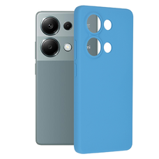  Techsuit - Puha Élvédelemmel ellátott szilikon tok - Xiaomi Redmi Note 13 Pro 4G / Poco M6 Pro 4G - Farmerkék