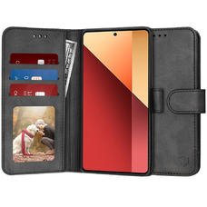  Techsuit - Naptárkönyv - Xiaomi Redmi Note 13 Pro 4G / Poco M6 Pro 4G - Fekete tok