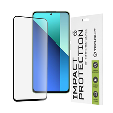  Techsuit - 111D Teljes Borítású / Teljes Ragasztó Üveg - Xiaomi Redmi Note 13 4G - Fekete üvegfólia