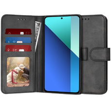  Techsuit - Napló füzet - Xiaomi Redmi Note 13 4G - Fekete tok