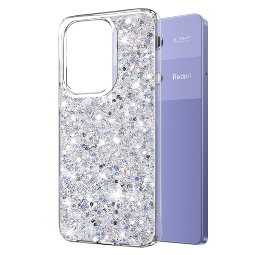 Techsuit - Csillogó Glitters - Xiaomi Redmi Note 13 Pro 4G / Poco M6 Pro 4G - Fehér tok Techsuit - Csillogó Glitters - Xiaomi Redmi Note 13 Pro 4G / Poco M6 Pro 4G - Fehér tok