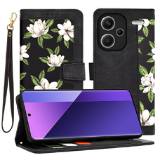  Techsuit - FlipCraft - Xiaomi Redmi Note 13 Pro+ 5G - Hajnal virágai tok
