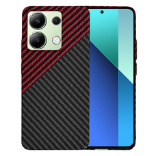  Techsuit - Karbonit Szálhéj - Xiaomi Redmi Note 13 4G - Piros Örvény tok