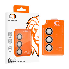 Edzett üveg Tel Protect Titanium Lens 99% AR kamerához Samsung Galaxy S23 átlátszó üvegfólia (3 db lencse)
