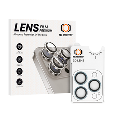 Tempered glass Tel Protect 3D lencsevédő üvegfólia kamera iPhone 13 Pro/13 Pro Max kék (3 darab lencse számára) üvegfólia