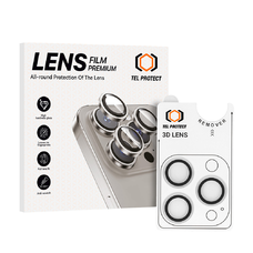 Tel Protect 3D lencsevédő üvegfólia a kamera számára iPhone 14 Pro/14 Pro Max (3 lencse) átlátszó üvegfólia