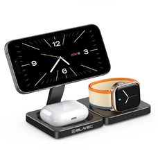 Blavec Indukciós Töltő BQI-02 Qi 15W mágneses Magsafe 3 az 1-ben (BQI02-QIMB) fekete