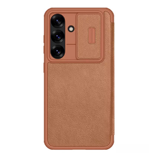  Nillkin - Qin Pro bőrtok - Samsung Galaxy S25 - Barna tok