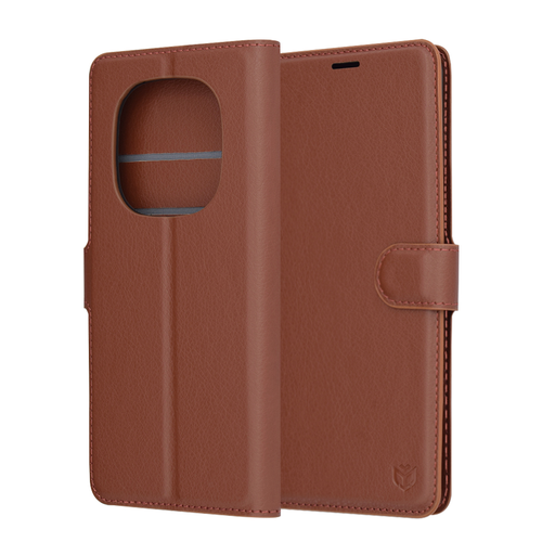 Techsuit - Bőr Folió - Xiaomi Redmi Note 14 Pro 4G / Poco F7 - Barna tok Techsuit - Bőr Folió - Xiaomi Redmi Note 14 Pro 4G / Poco F7 - Barna tok