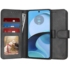  Techsuit - Naplókönyv - Motorola Moto G14 - Fekete tok