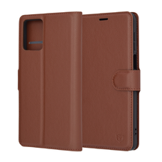  Techsuit - Bőr Tok - Motorola Moto G14 - Barna tok