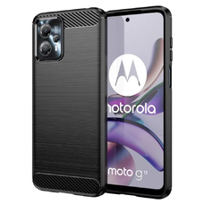  Techsuit - Karbon Szilikon - Motorola Moto G13 / G23 - Fekete tok